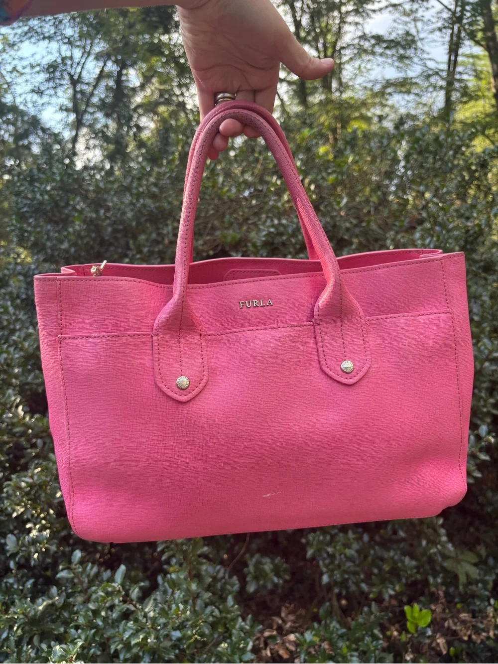 Furla Leather Crossbody Tote Bag